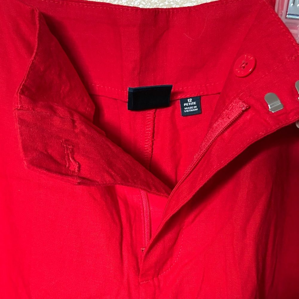Gap Red Wide-Leg Women’s Pants petite - Picture 5 of 7